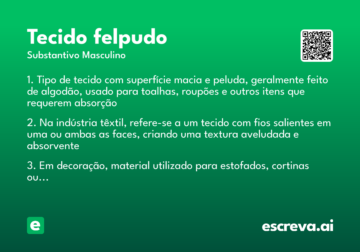 tecido felpudo
