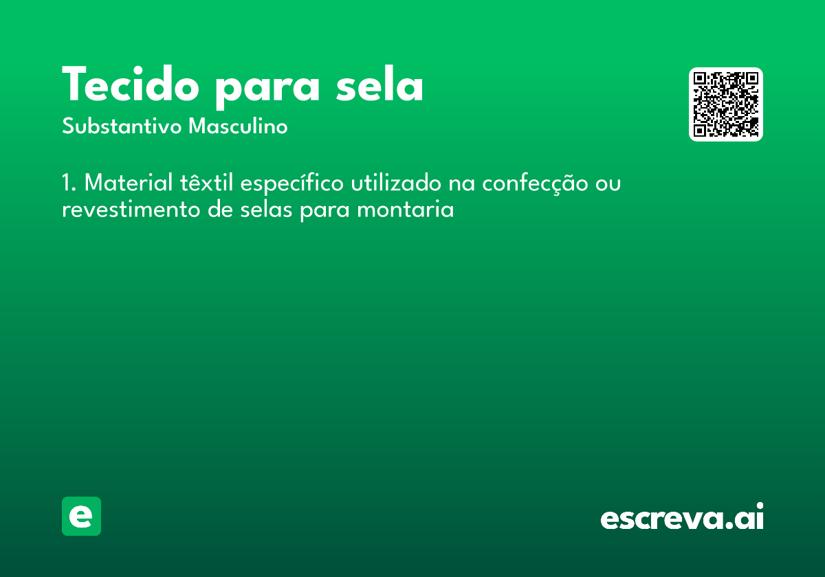 tecido para sela