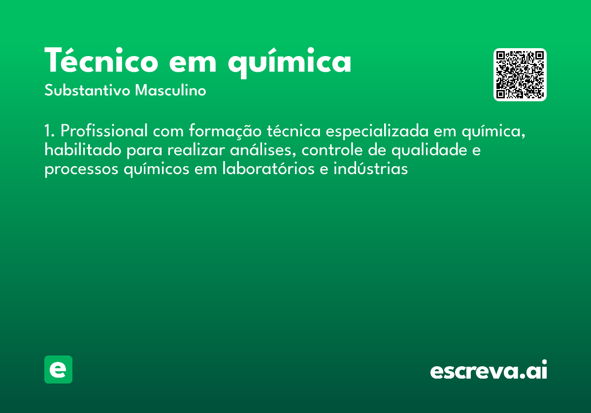 técnico em química