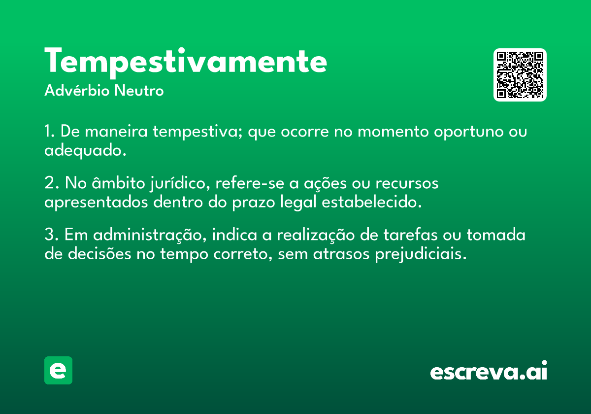 tempestivamente