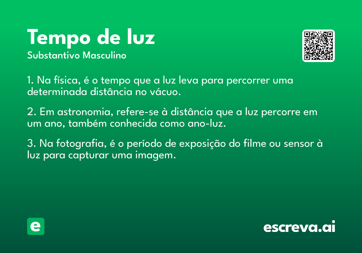 tempo de luz