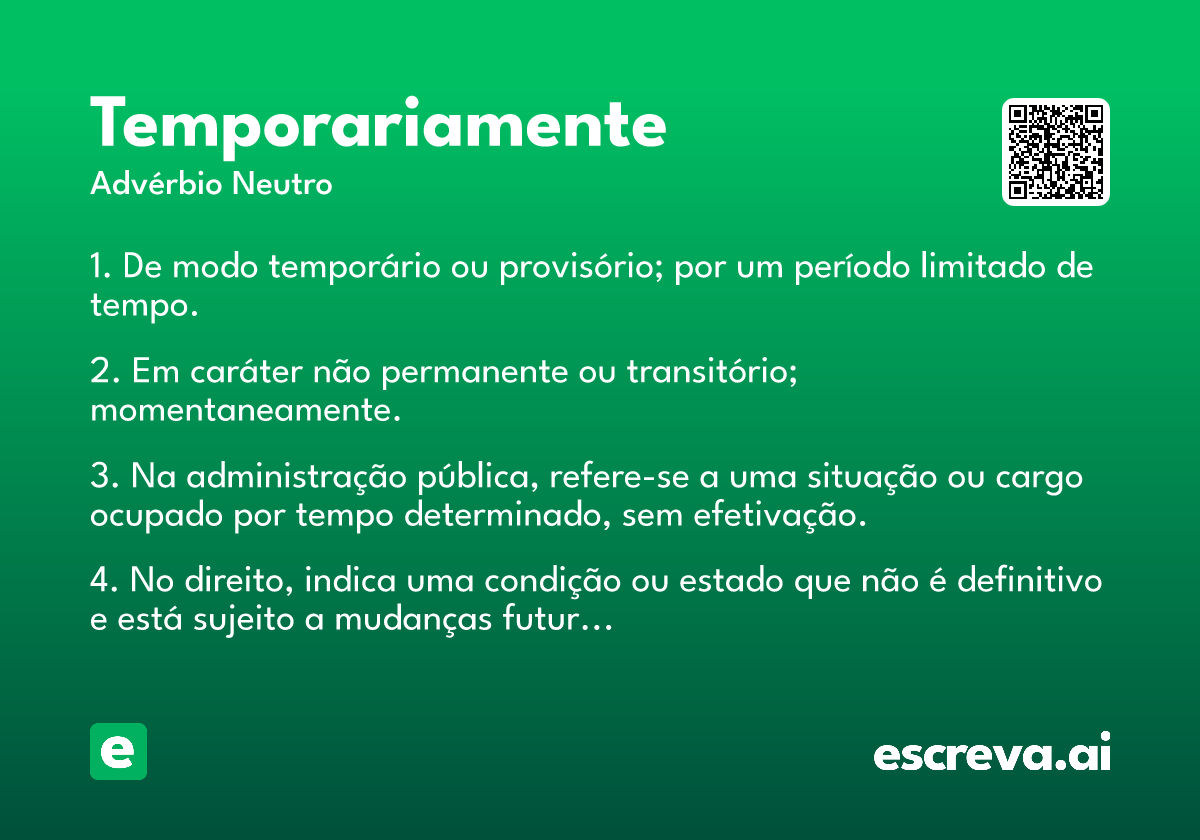 temporariamente