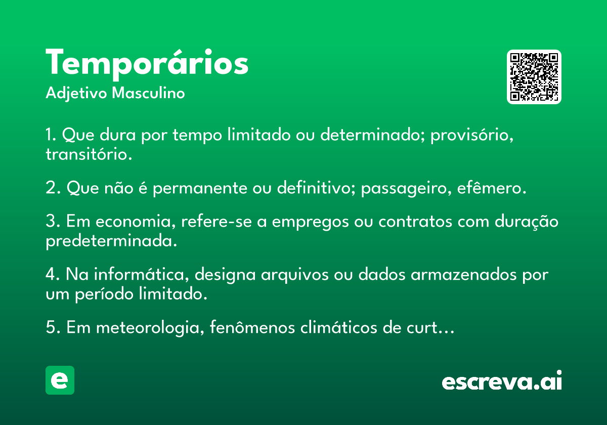 temporários