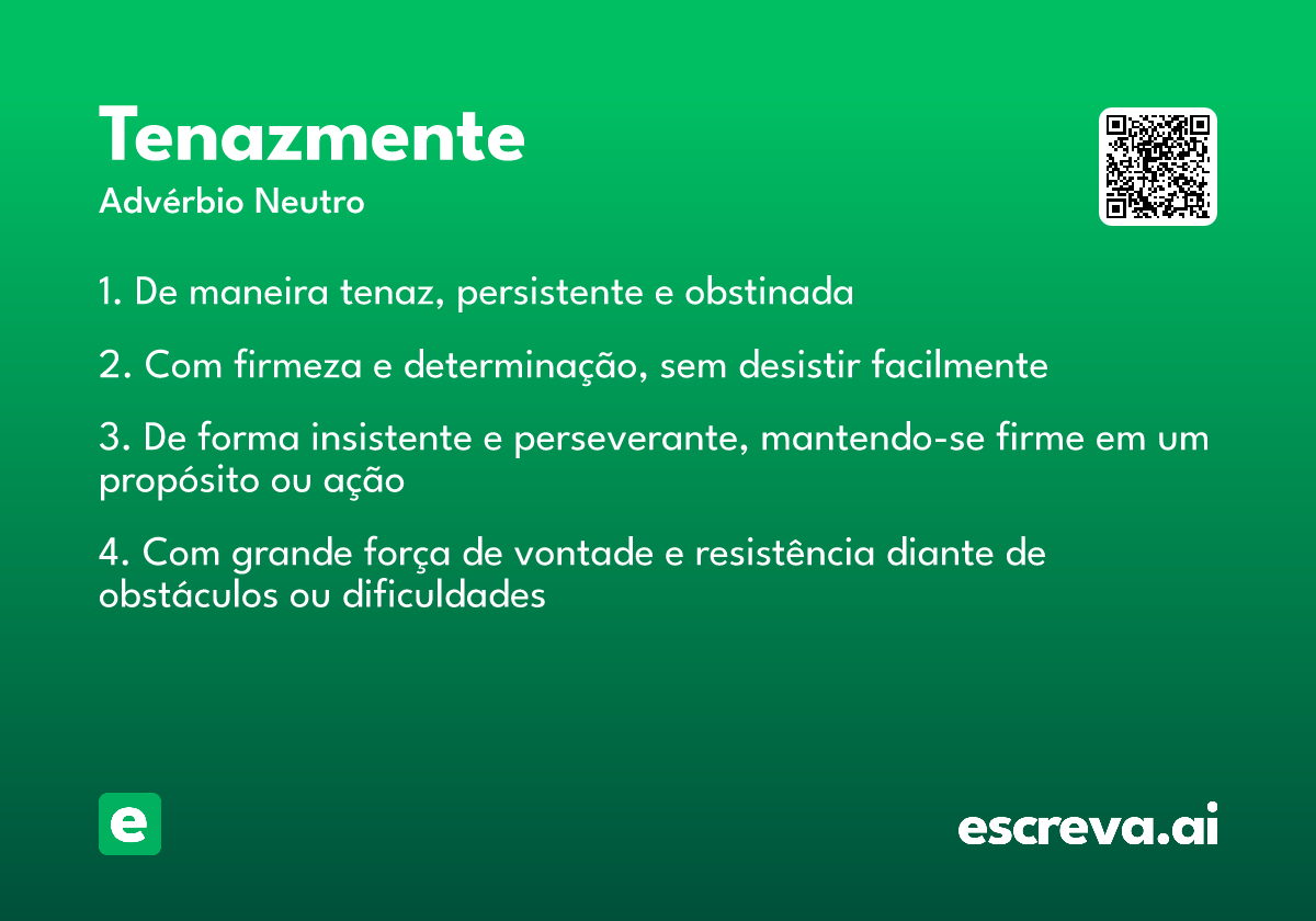 tenazmente
