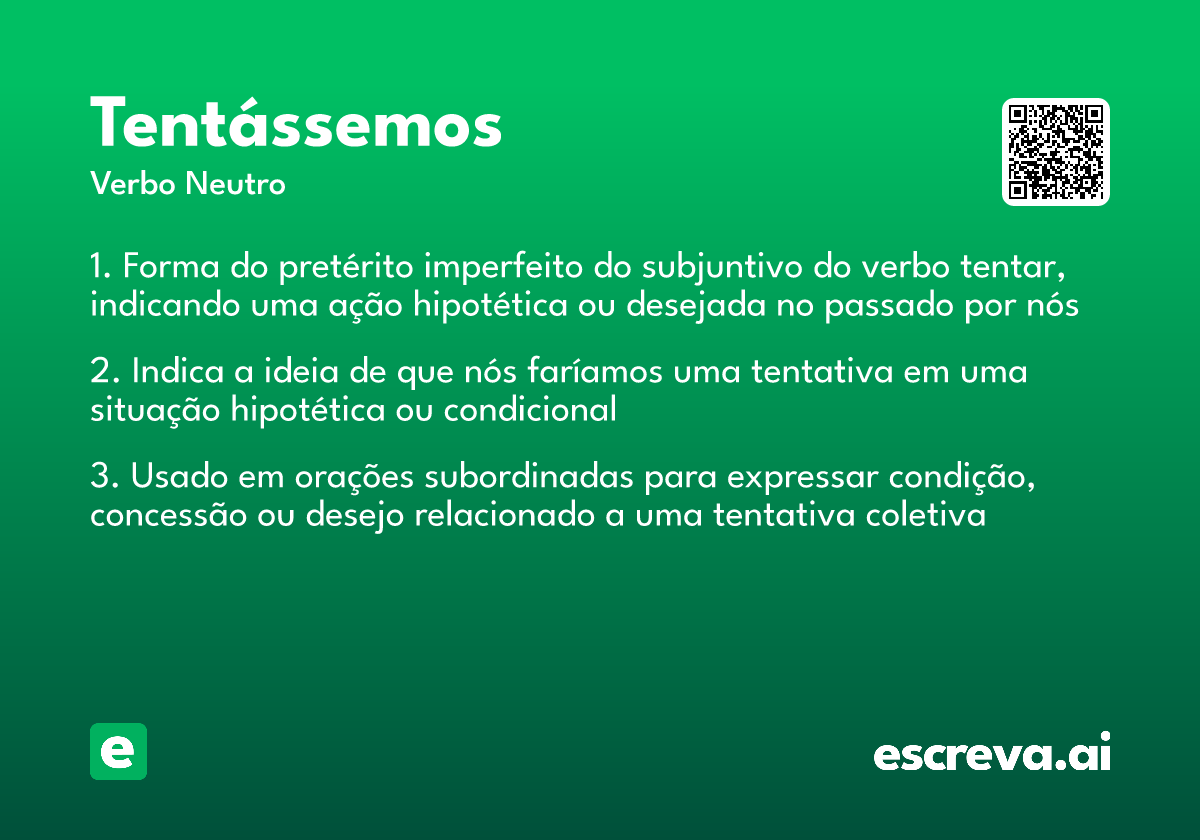 tentássemos