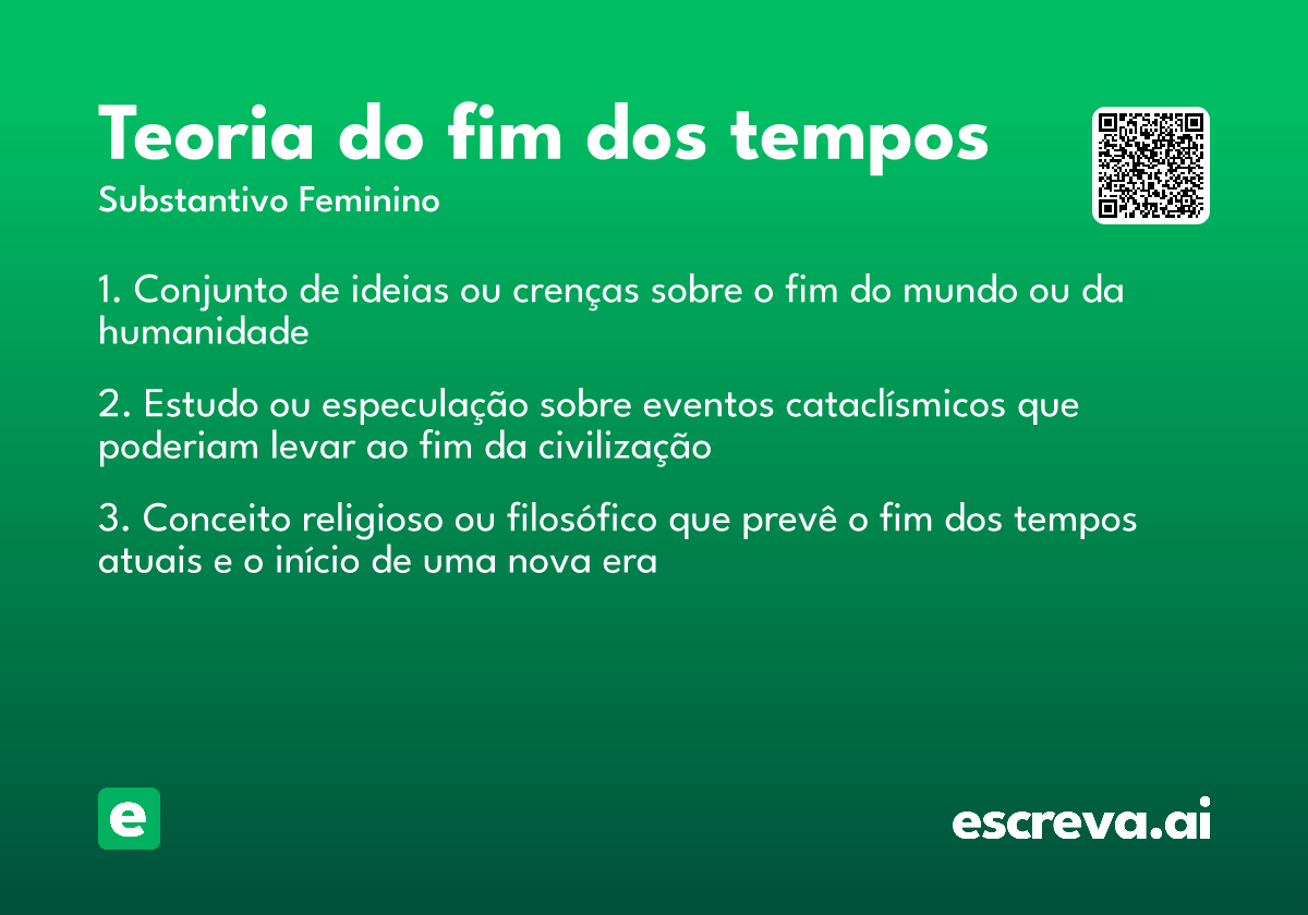 teoria do fim dos tempos