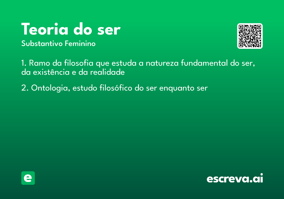 teoria do ser