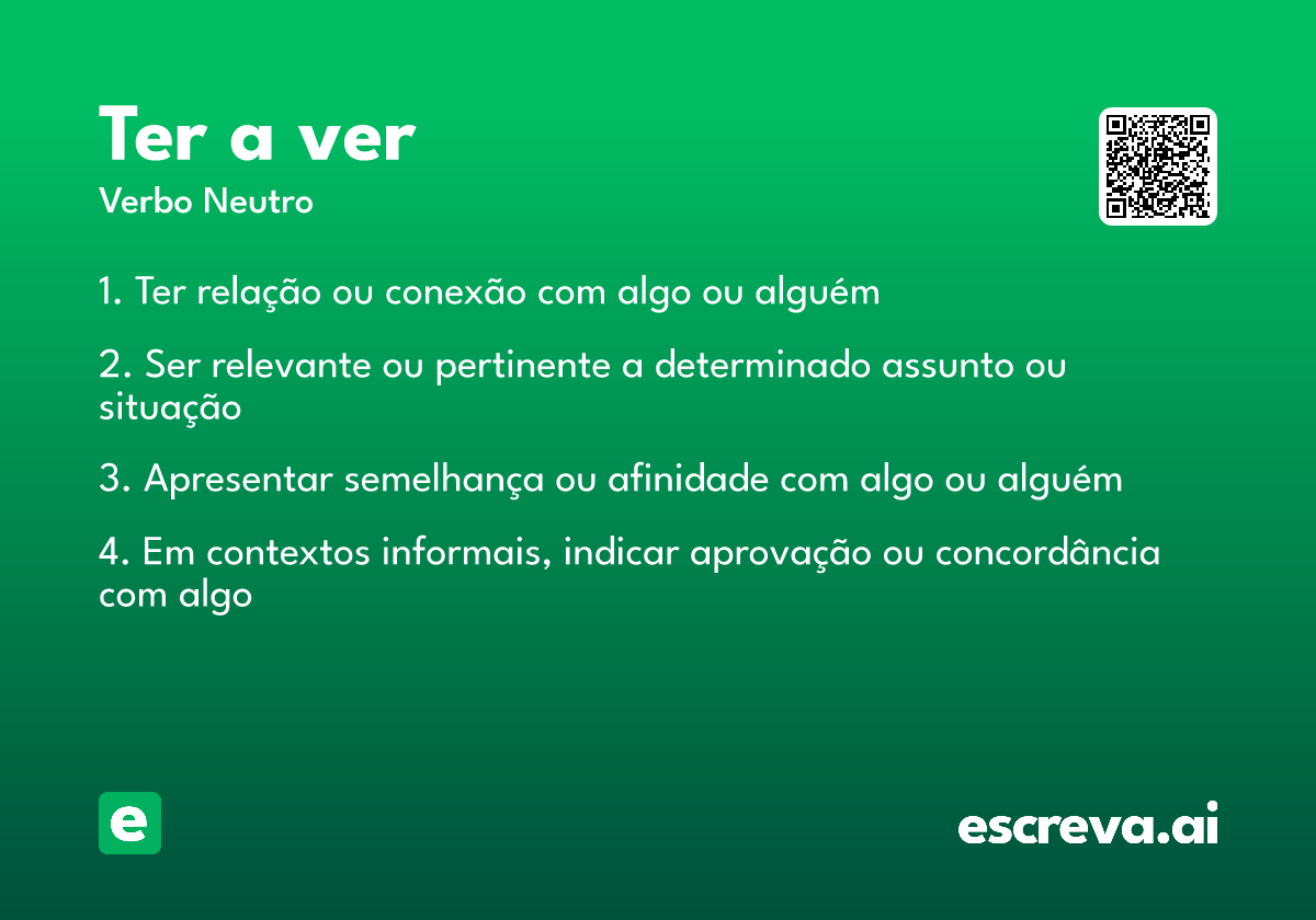 ter a ver
