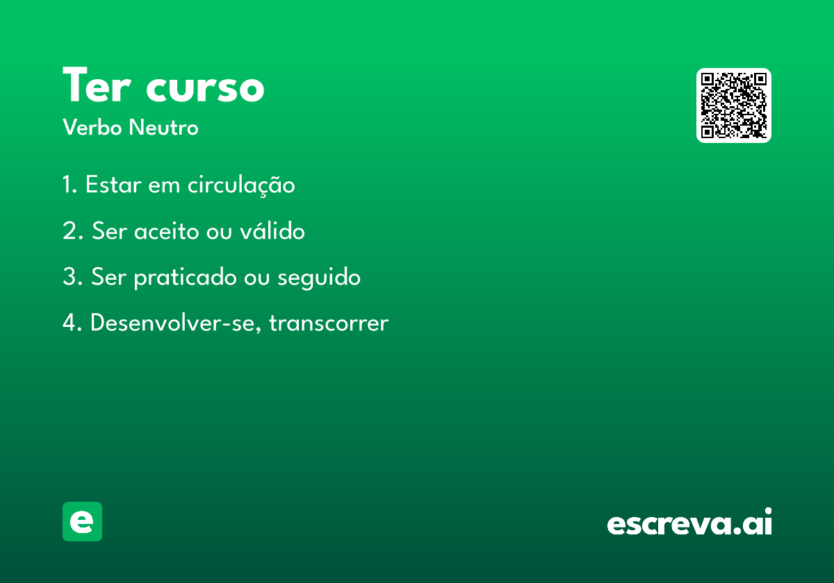 ter curso