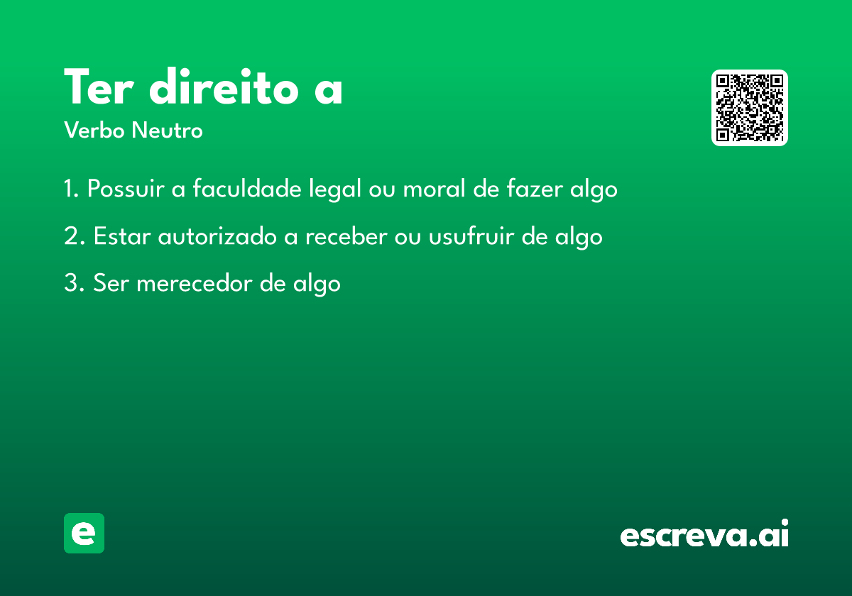 ter direito a