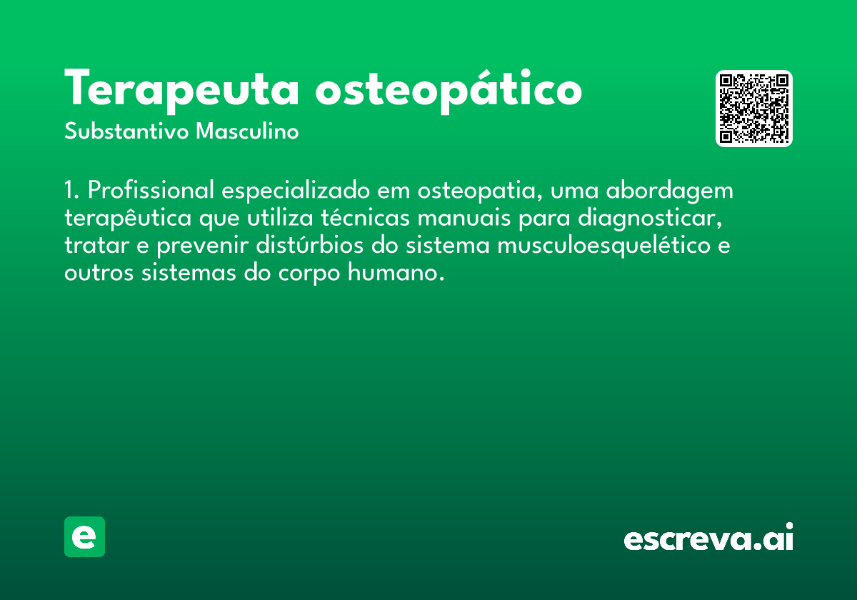 terapeuta osteopático