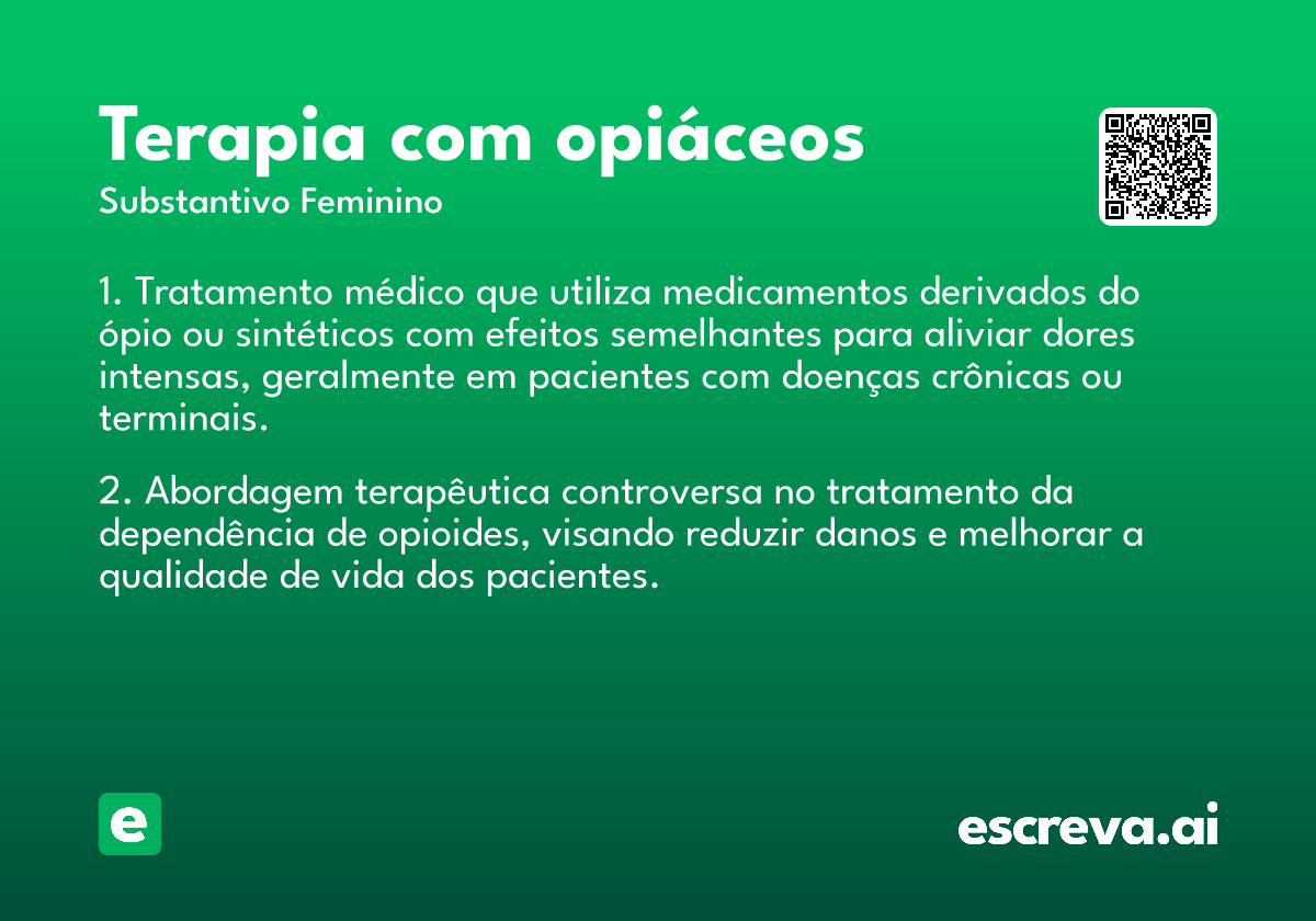 terapia com opiáceos