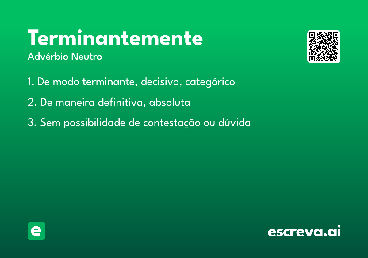 terminantemente