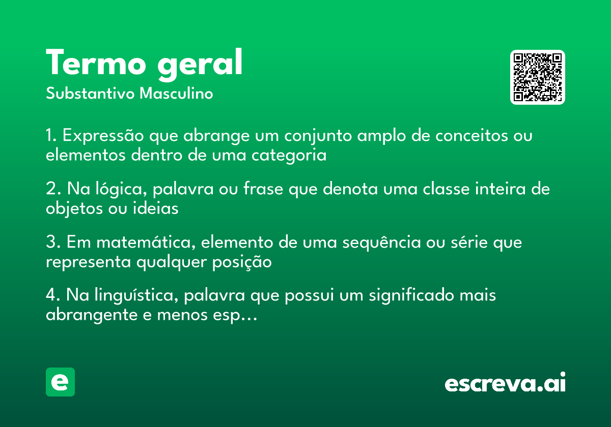 termo geral