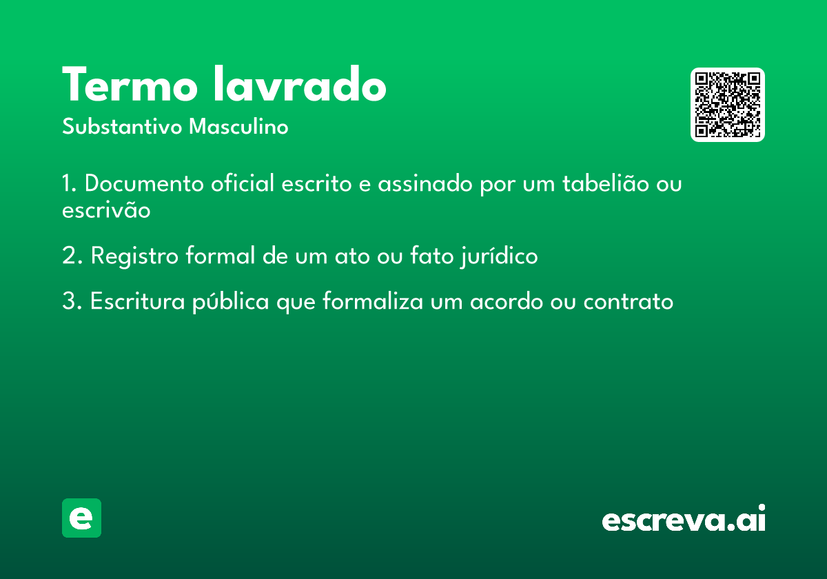 termo lavrado