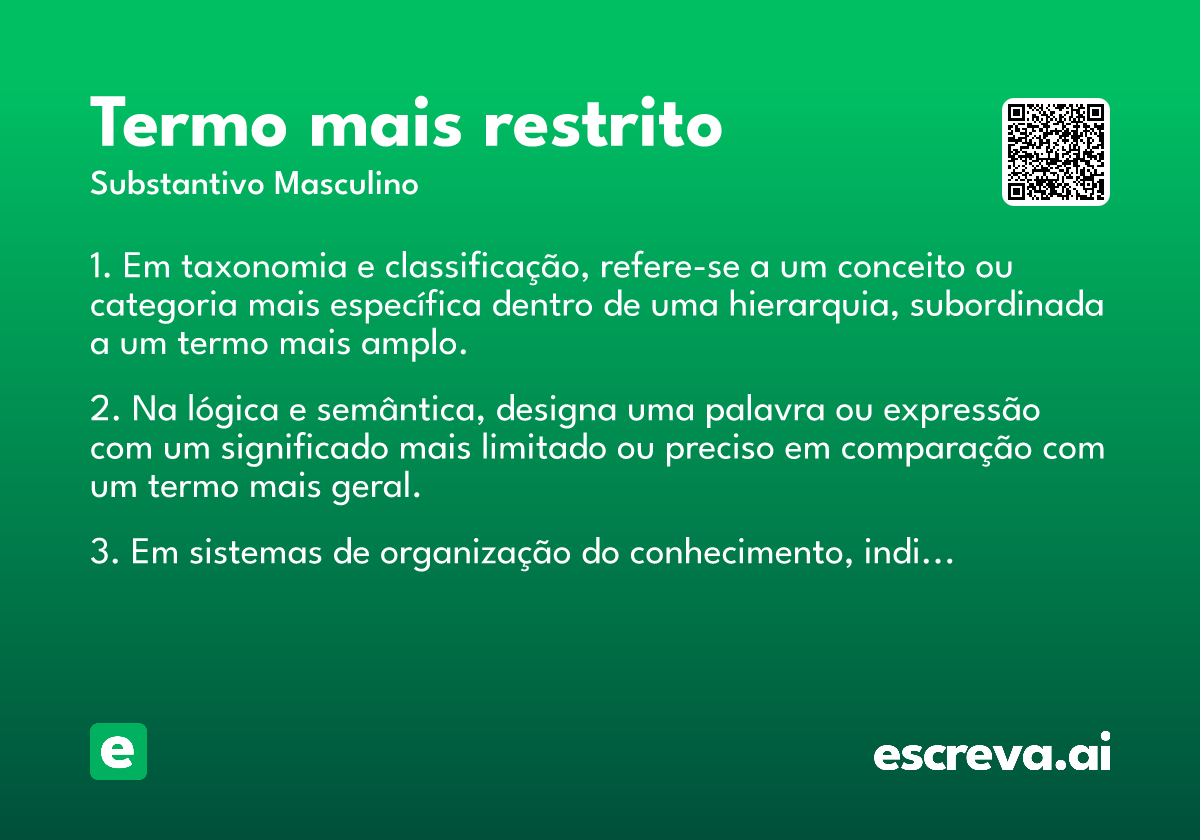 termo mais restrito