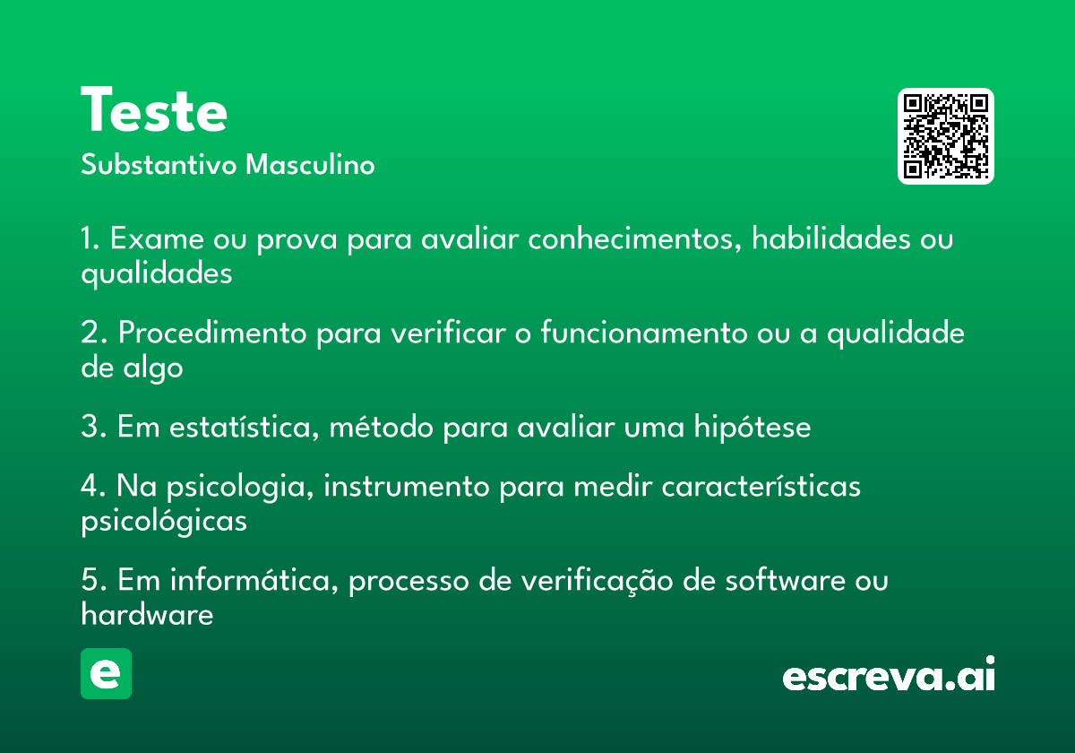 teste