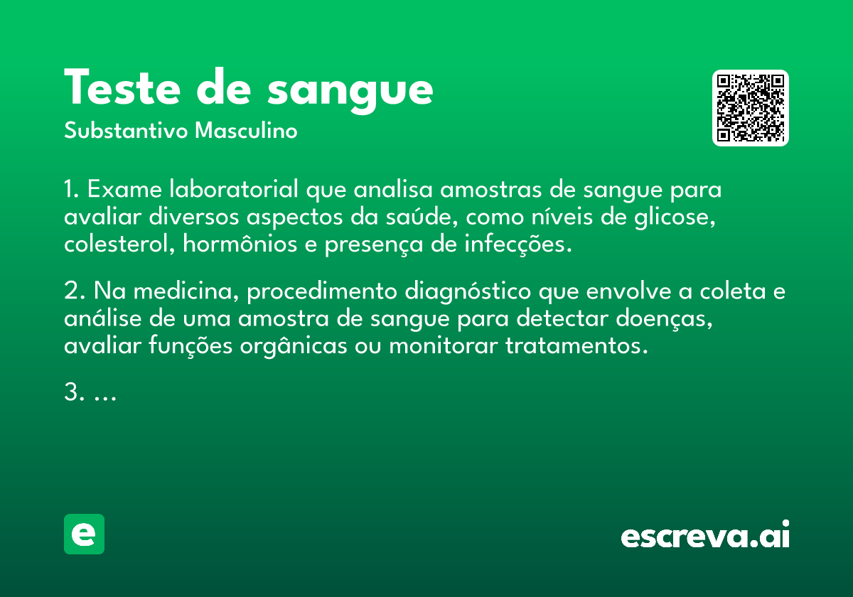 teste de sangue