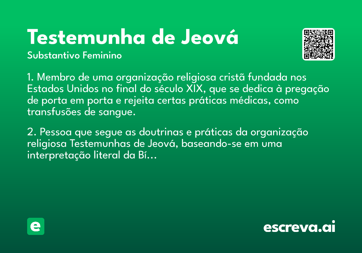 testemunha de Jeová