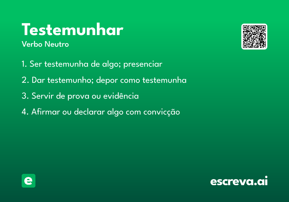 testemunhar