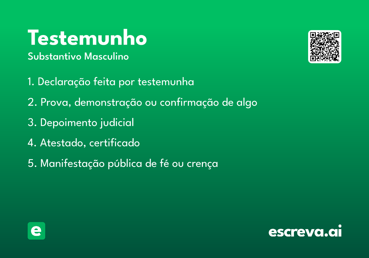 testemunho