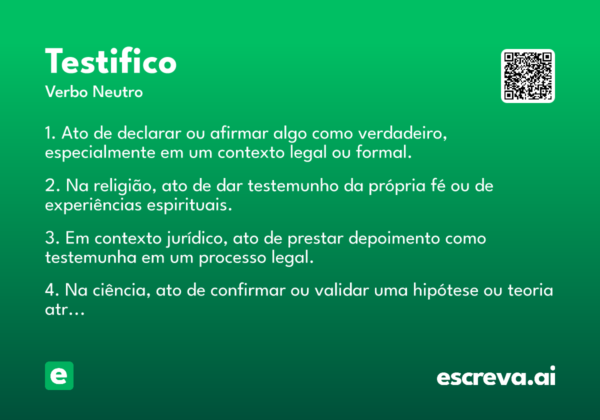 testifico