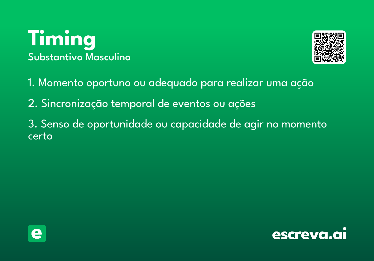 timing