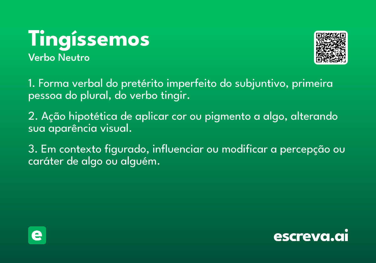 tingíssemos