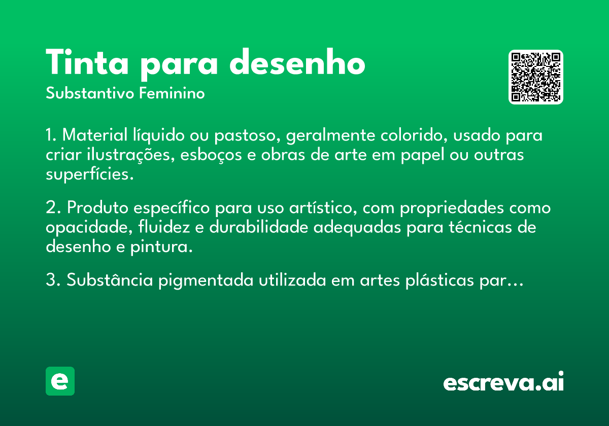 tinta para desenho