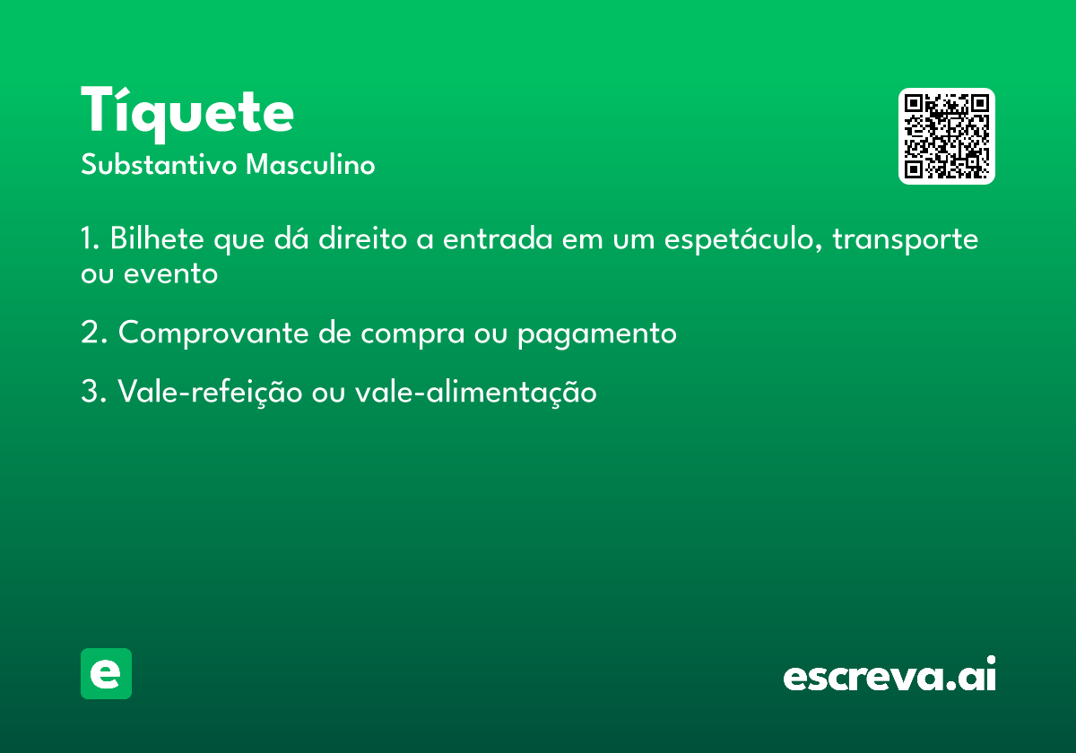 tíquete