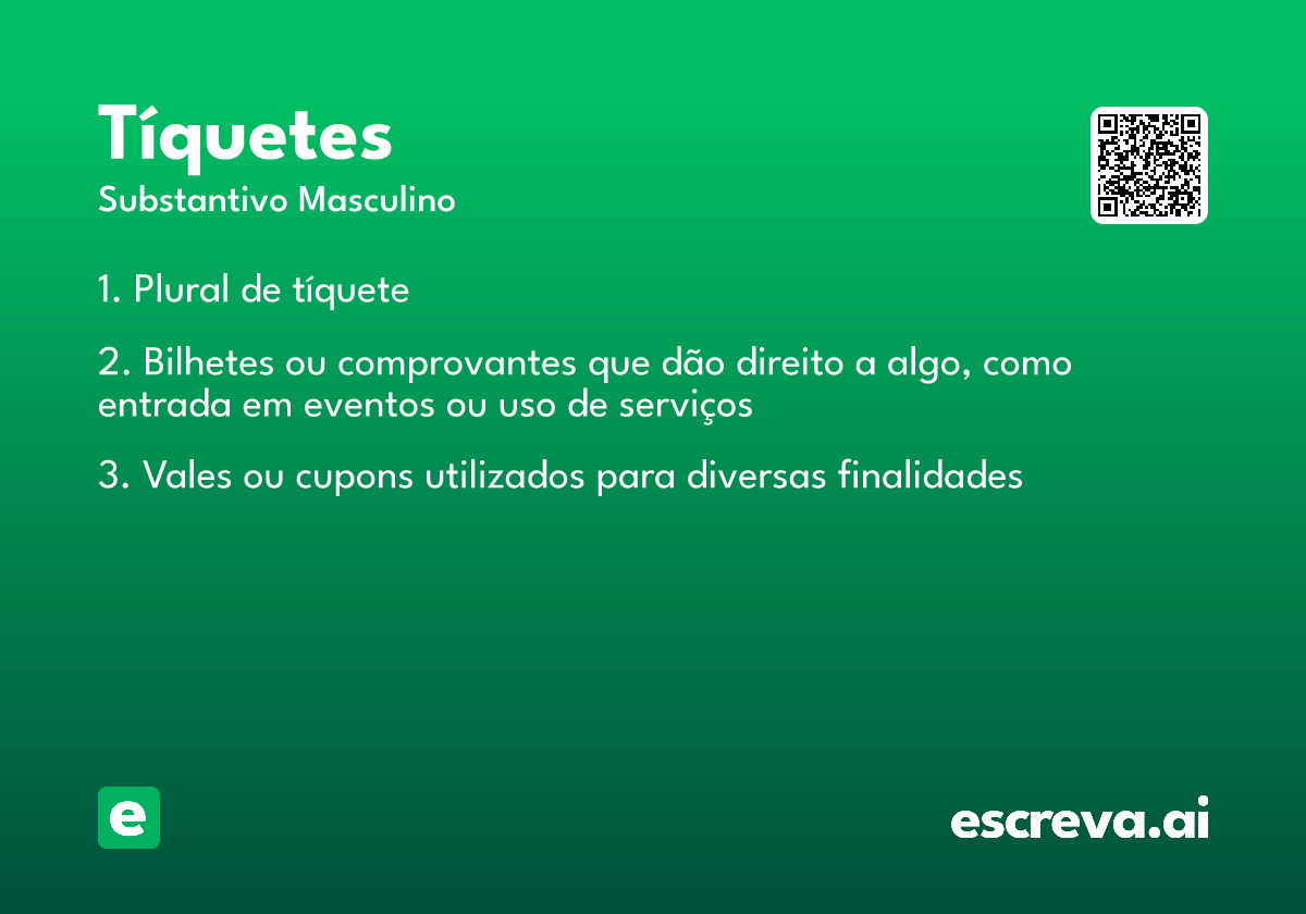 tíquetes