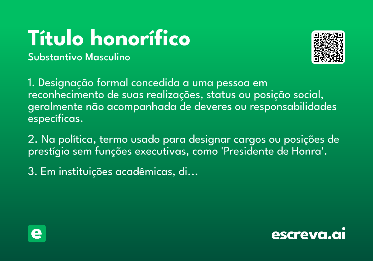 título honorífico