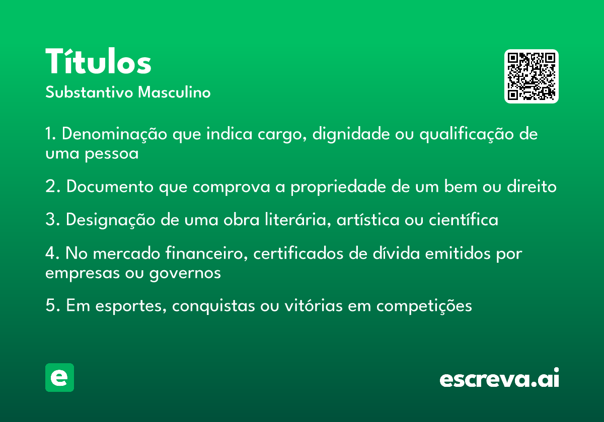 títulos