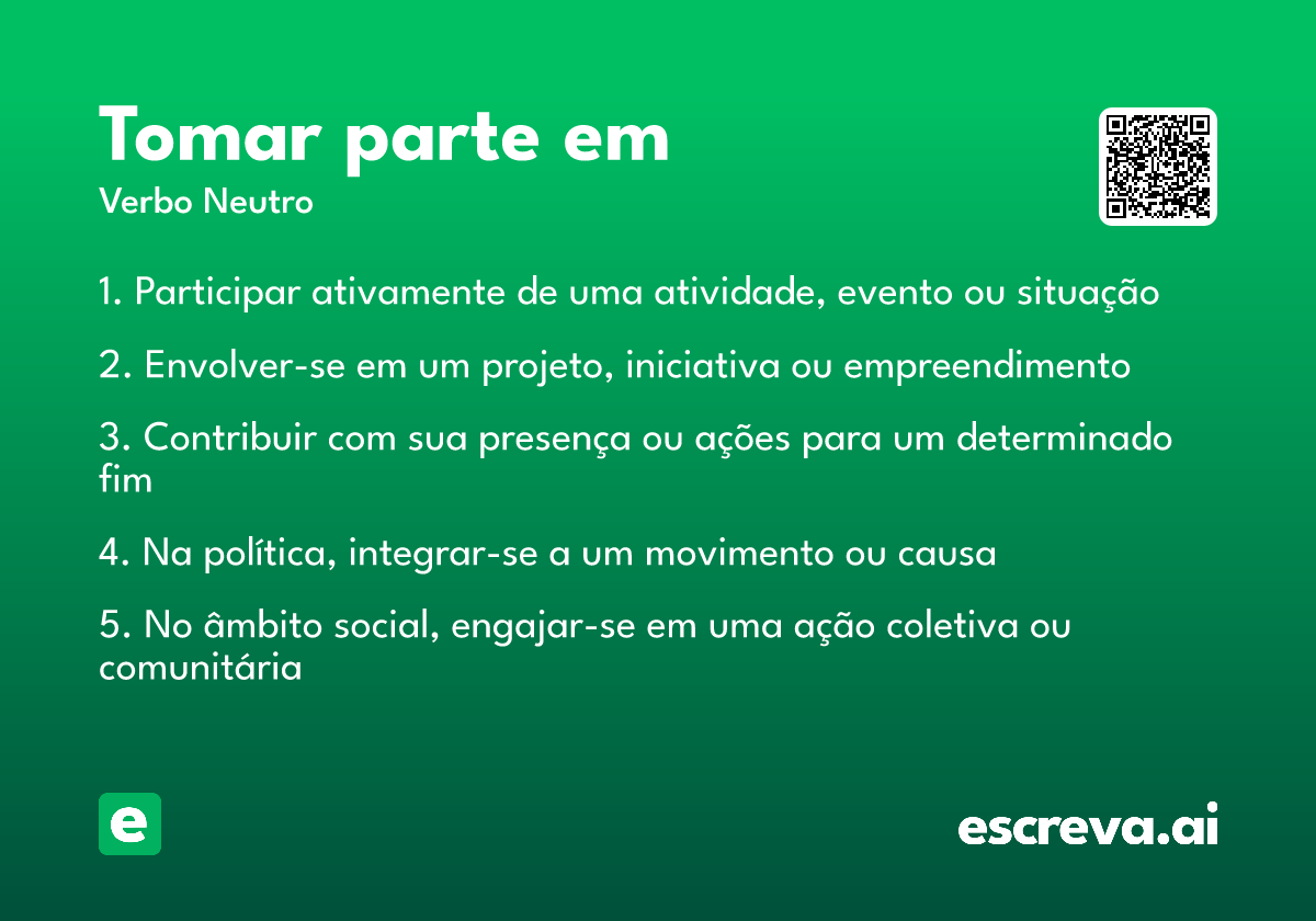 tomar parte em