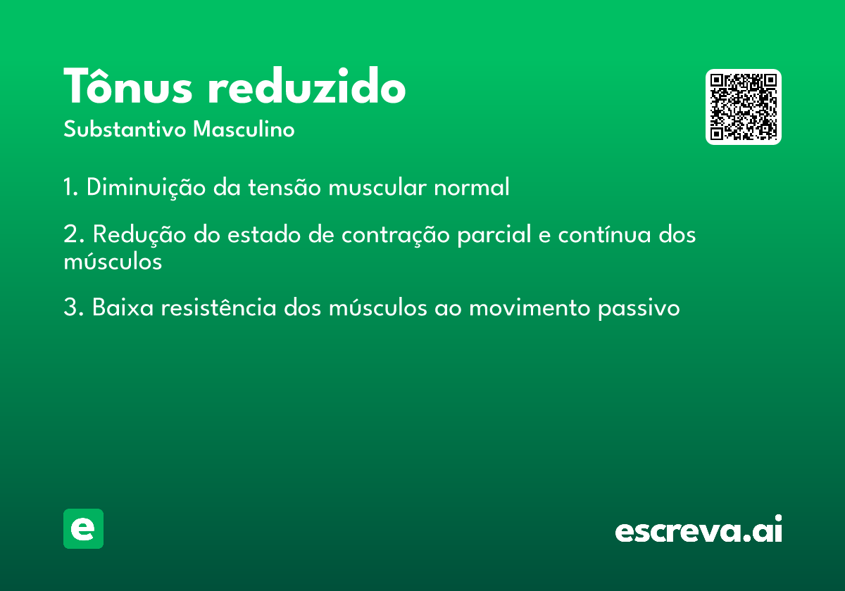 tônus reduzido