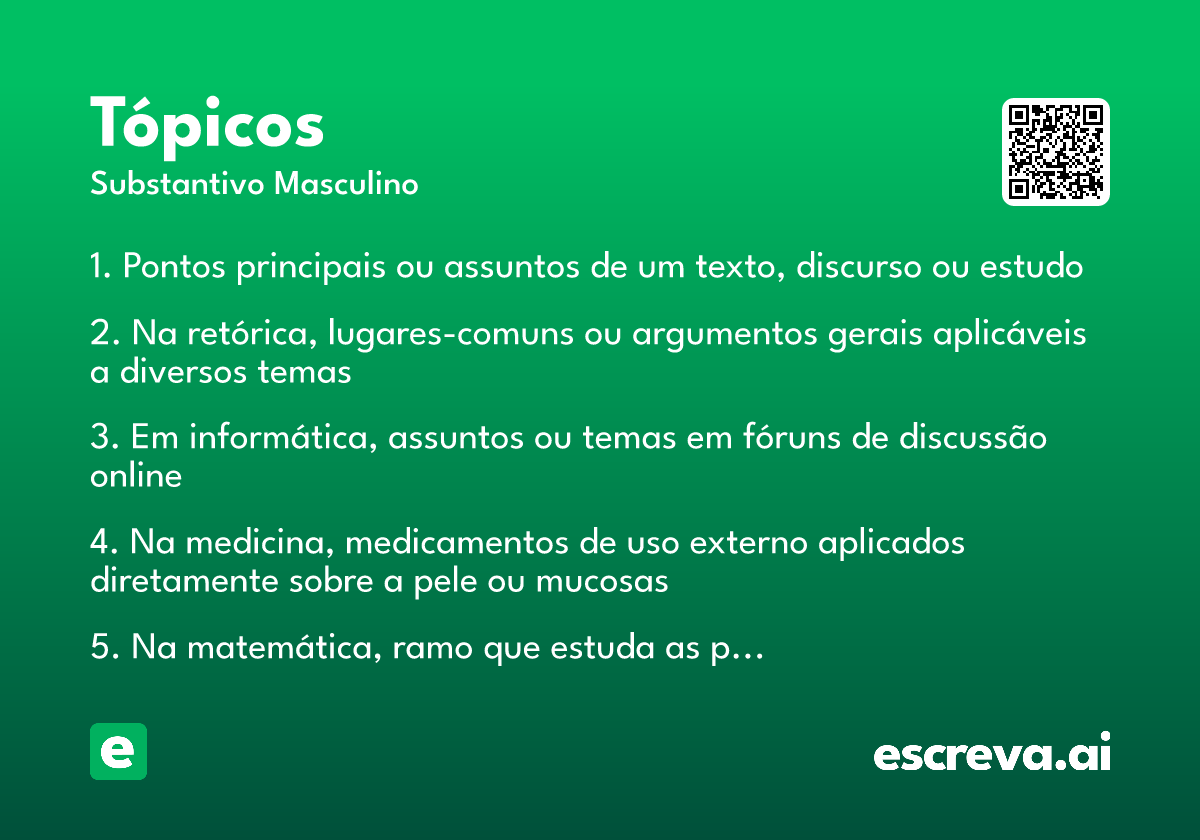 tópicos