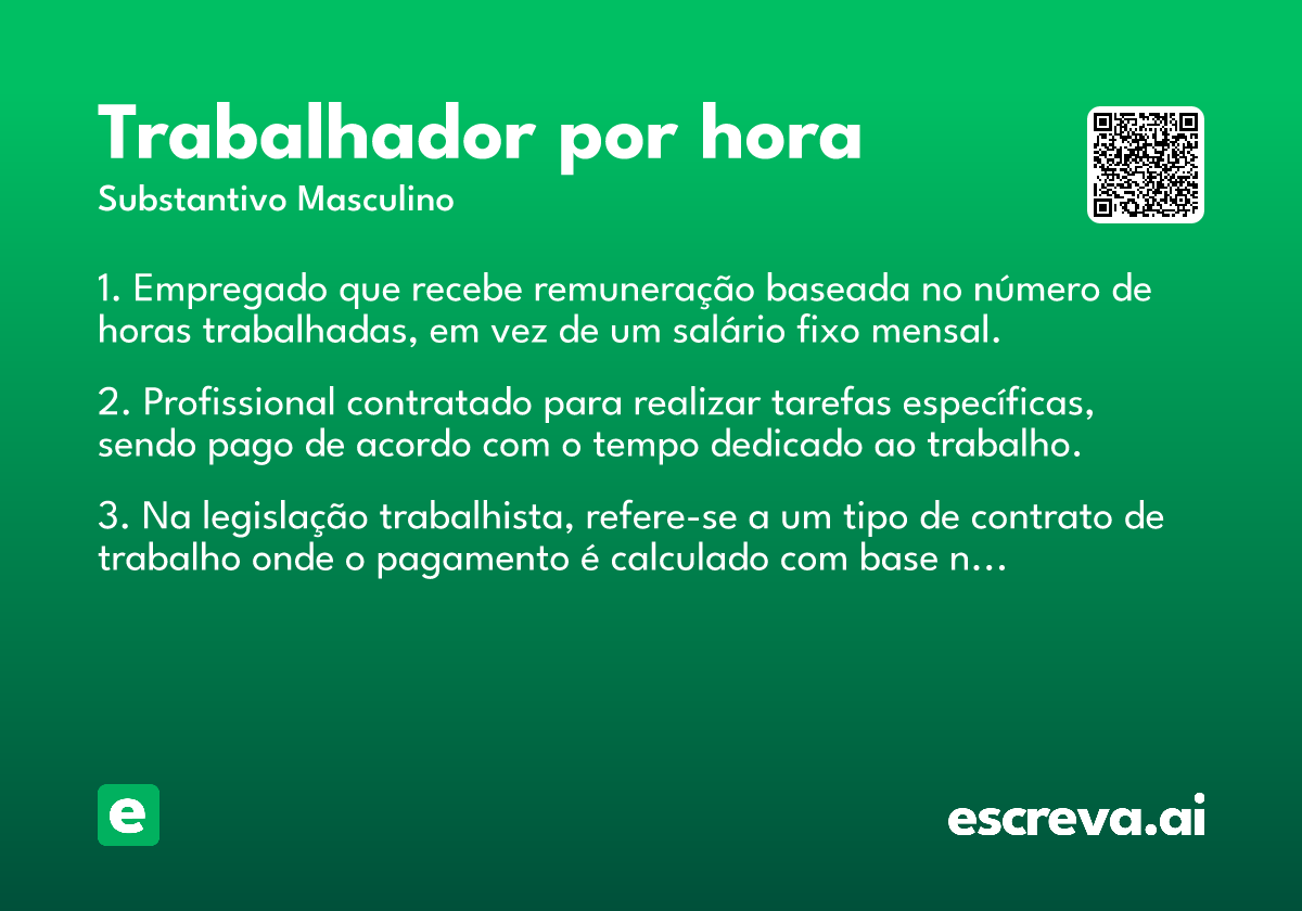 trabalhador por hora