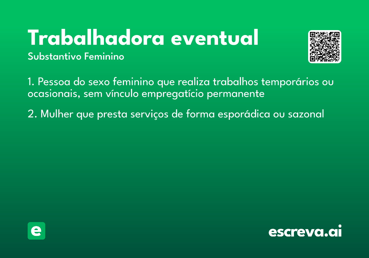 trabalhadora eventual