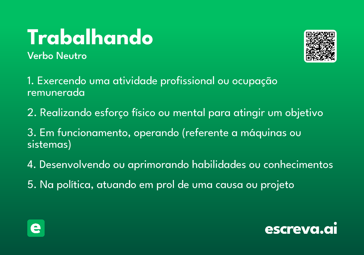 trabalhando