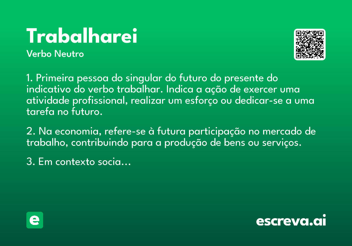 trabalharei