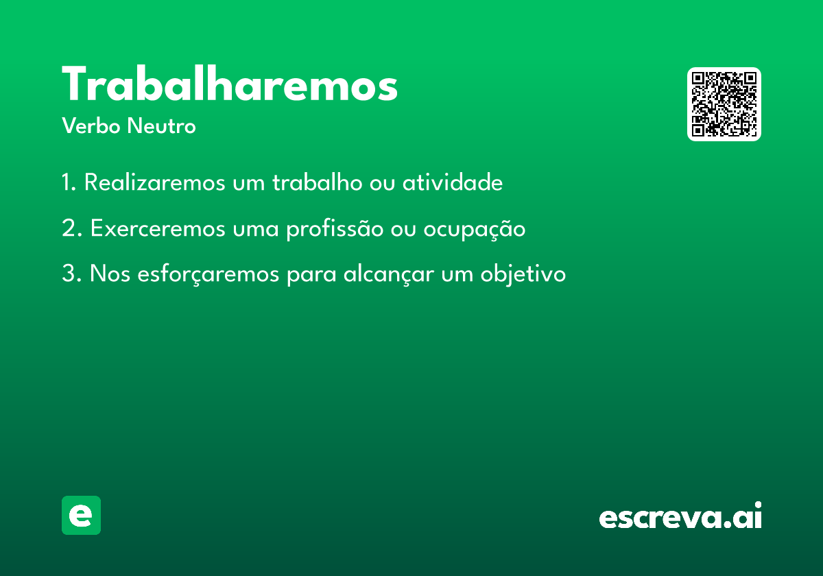 trabalharemos