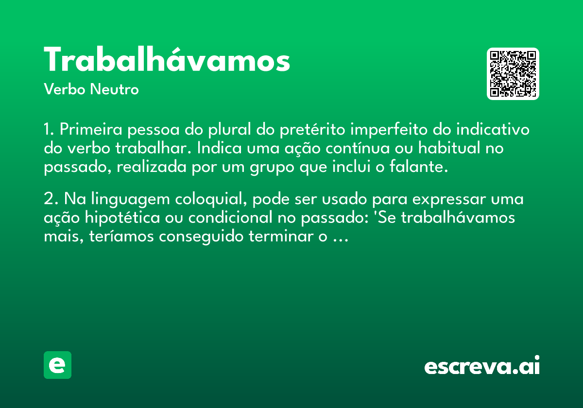 trabalhávamos