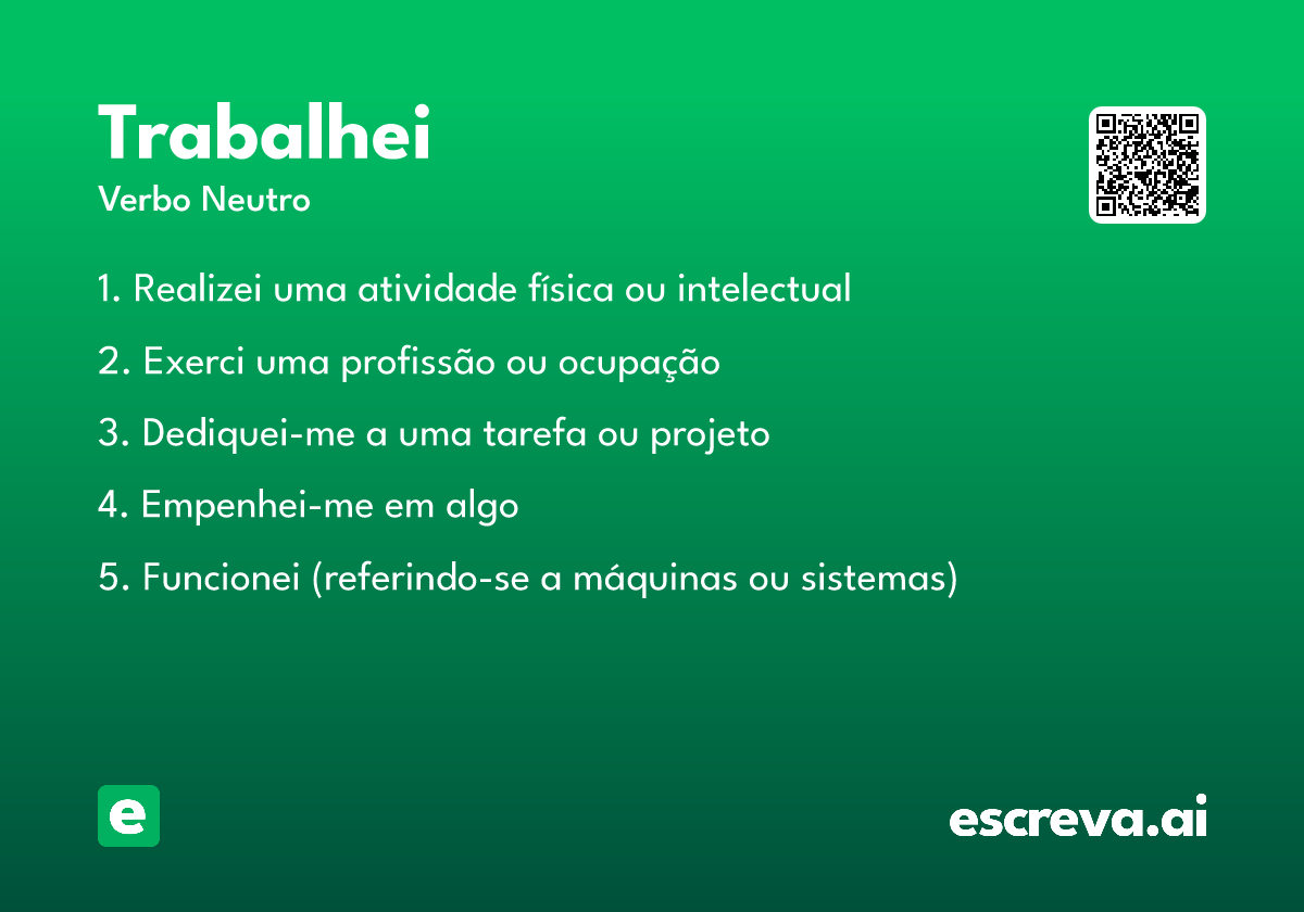 trabalhei