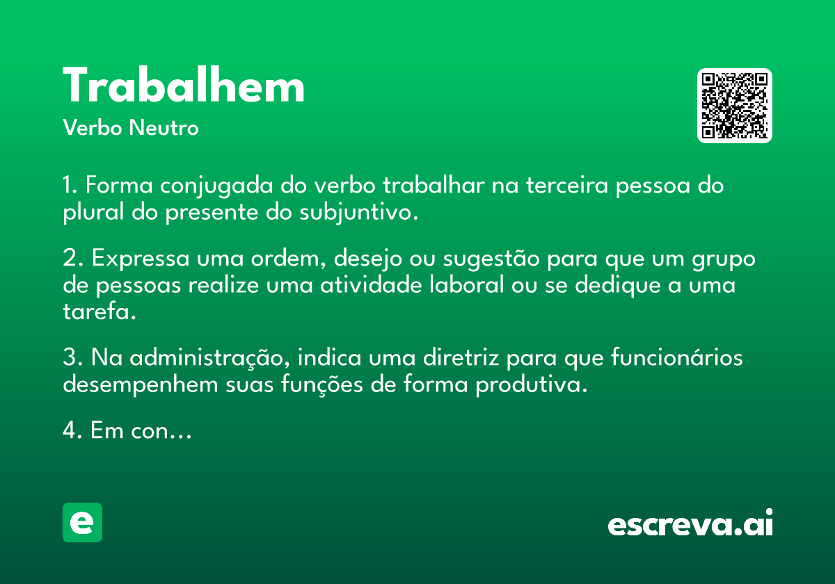 trabalhem