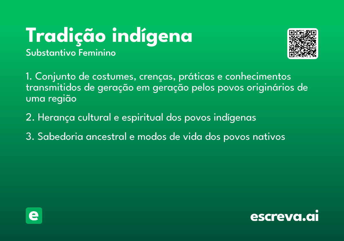 tradição indígena