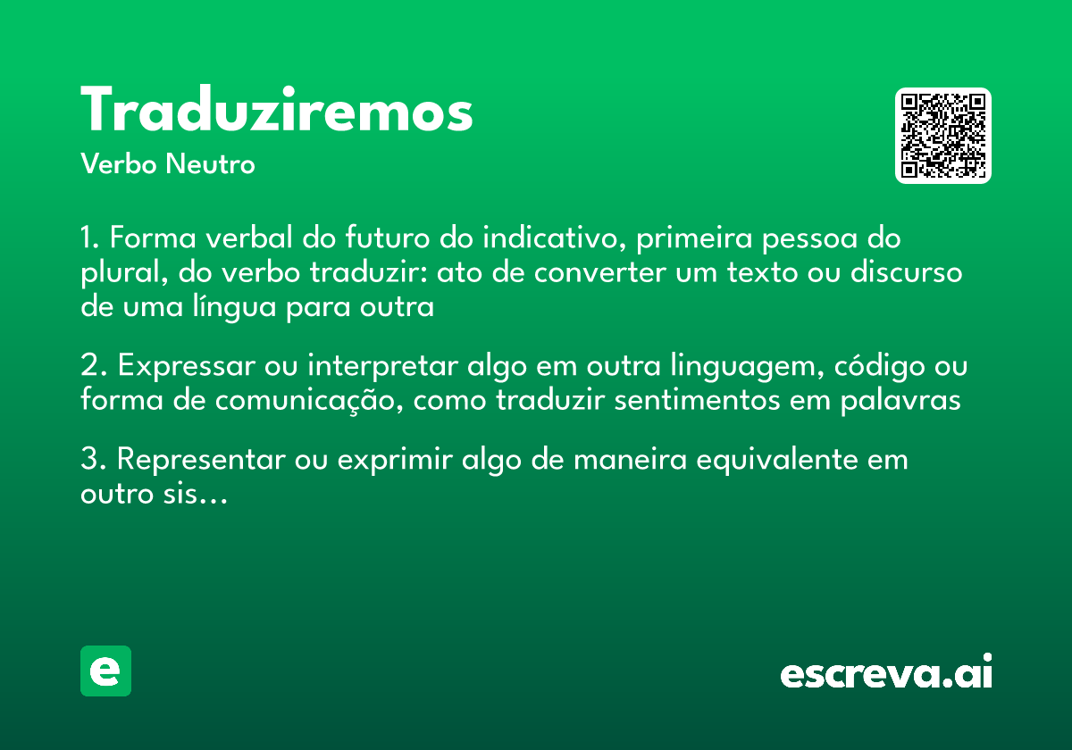 traduziremos