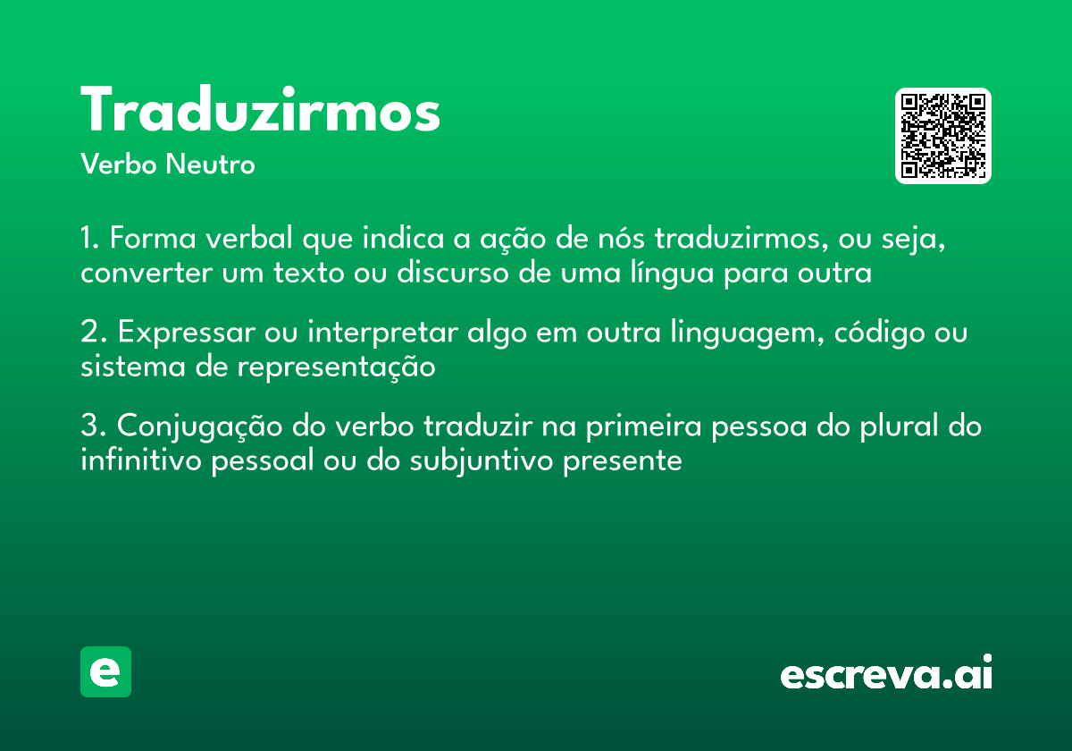 traduzirmos