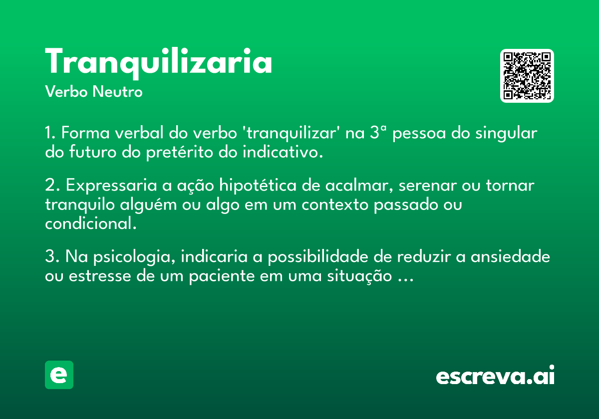 tranquilizaria