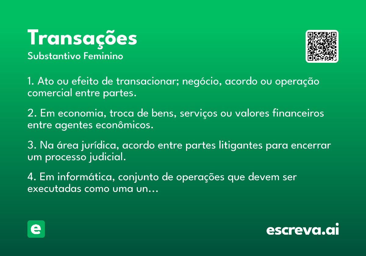 transações