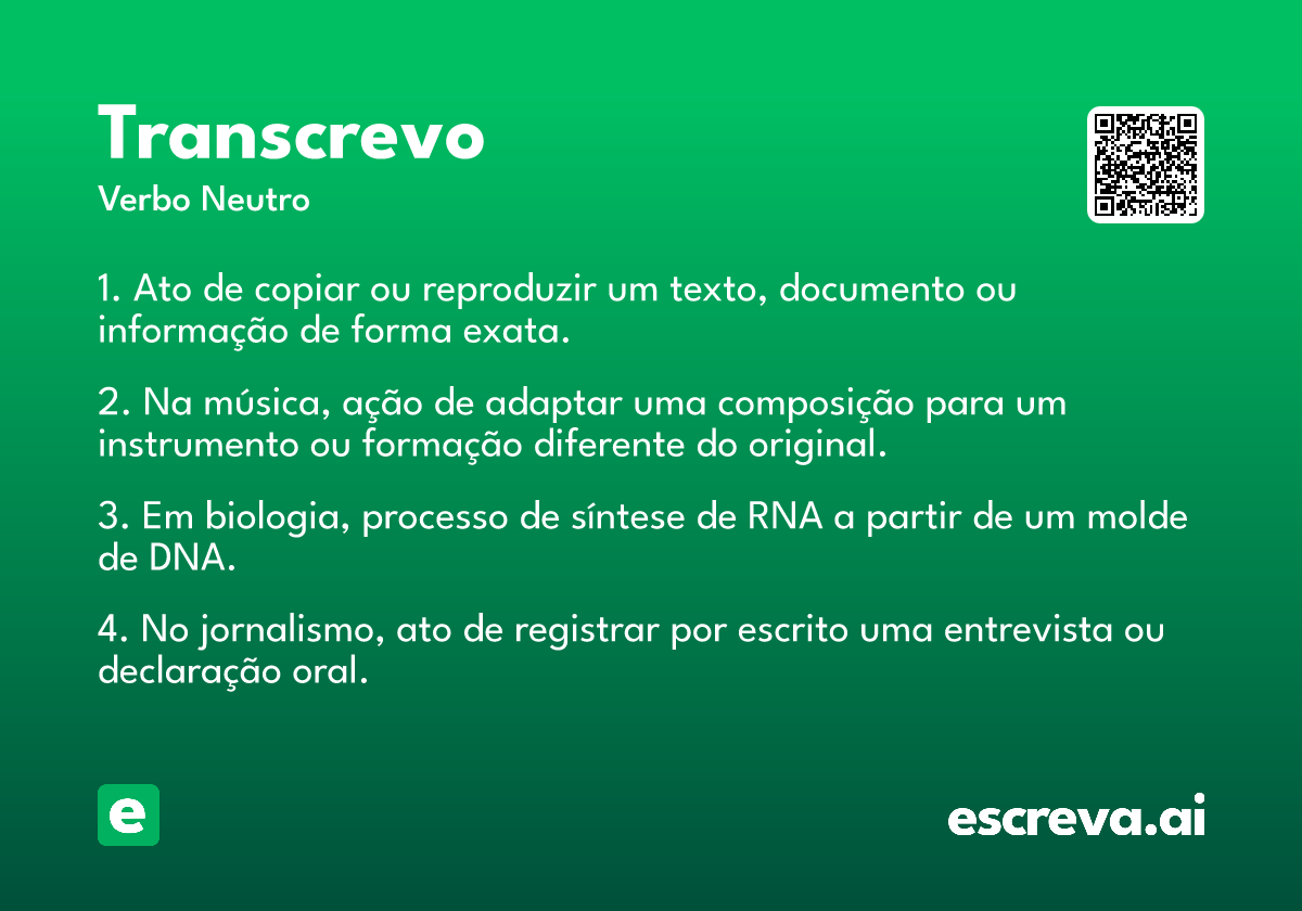 transcrevo